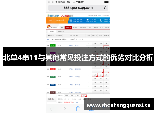 北单4串11与其他常见投注方式的优劣对比分析
